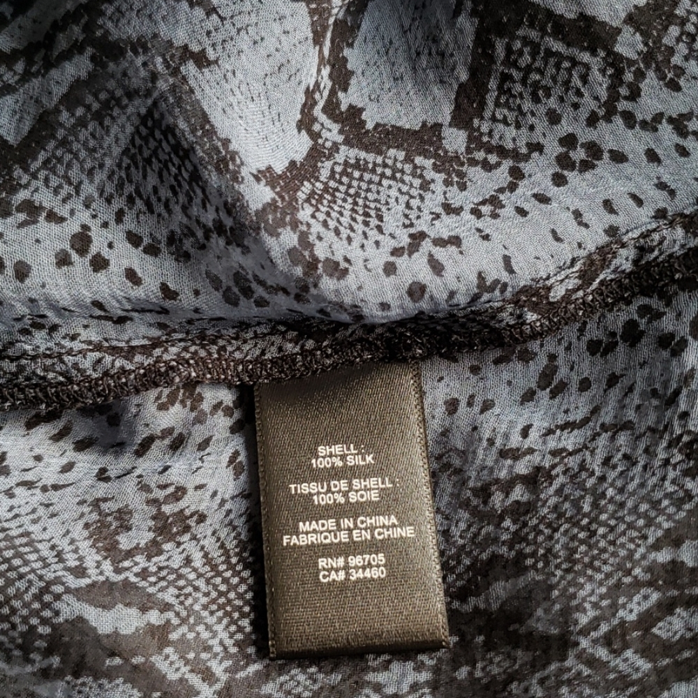 Rebecca Taylor New SILK Drawstring Blouse Top Long Sleeves Sheer Blue Womens🎉HP - Picture 15 of 15